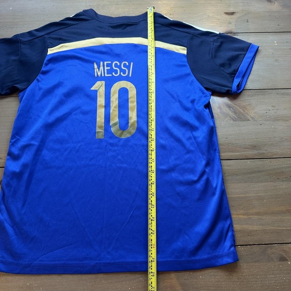 Argentina National Team Soccer Jersey Blue AFA Messi 10 Away Short Sleeve FIFA - Picture 8 of 8